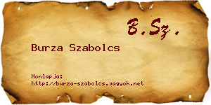 Burza Szabolcs névjegykártya